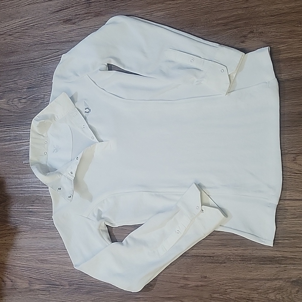 Womens white Tuff Rider Long Sleeve Shirt Size XS